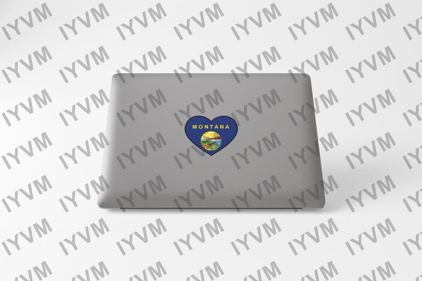 State of Montana Flag Heart Sticker Decal  USA Montana State  Helena  The Treasure State  Big Sky Country  The Last Best Place