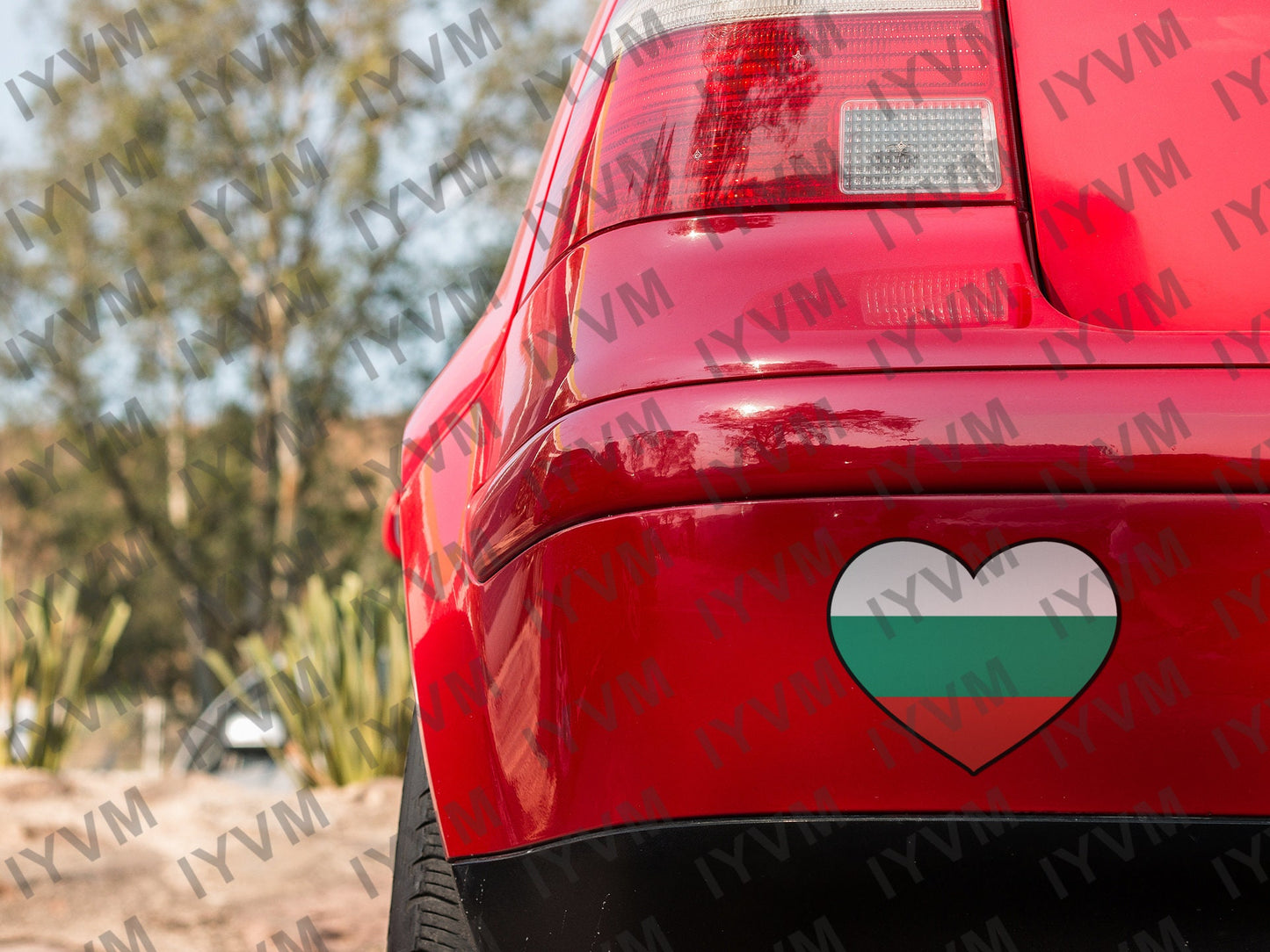 Bulgaria Flag Heart Sticker Decal / Sofia / Republic of Bulgaria / Съединението прави силата / Bulgarian