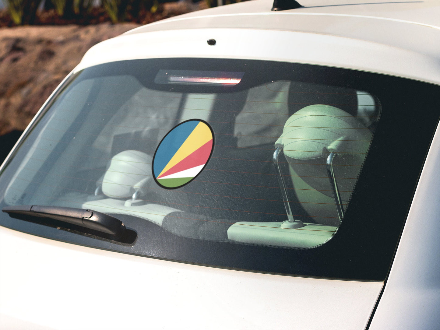 Seychelles Flag Circle Sticker Decal