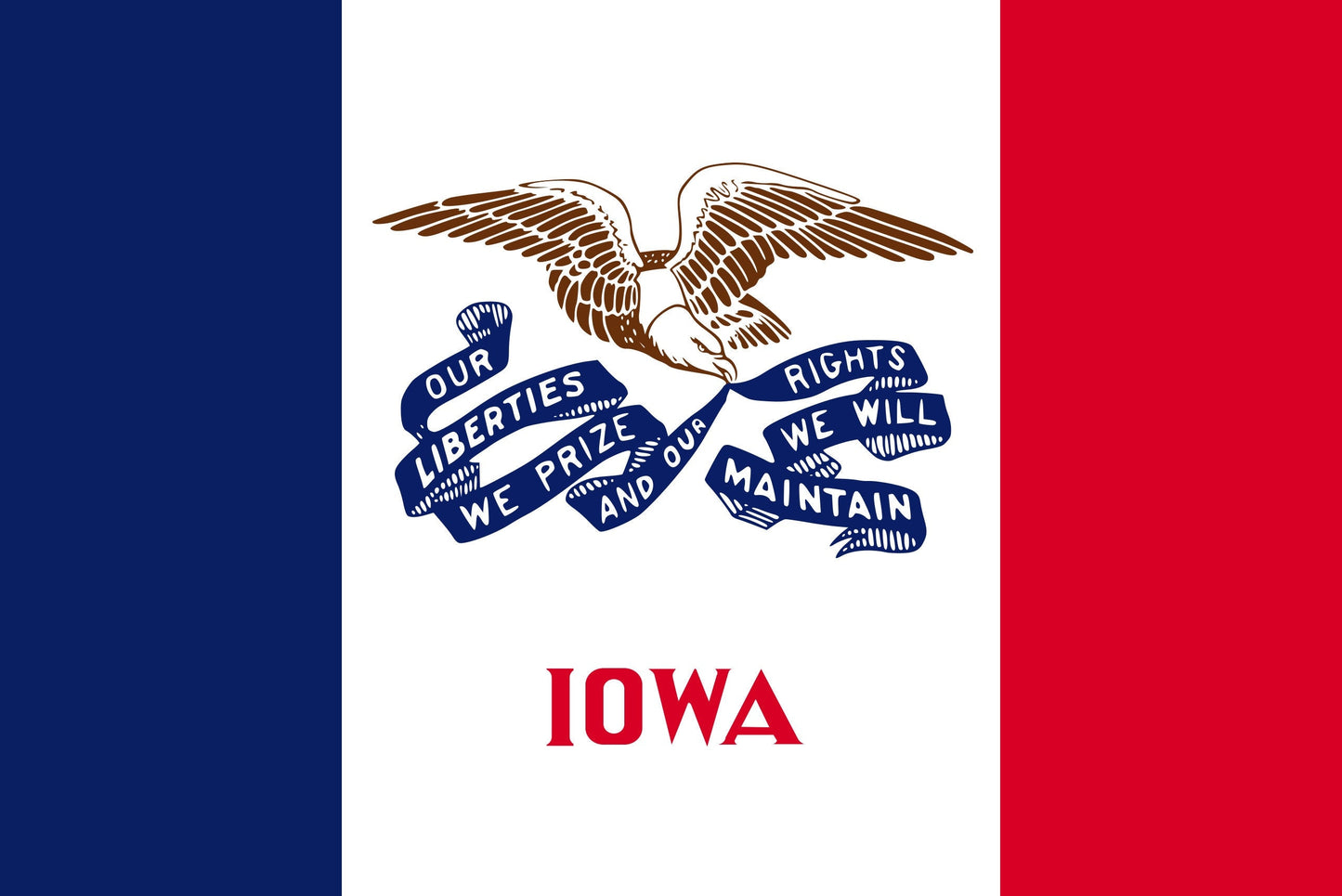 State of Iowa Flag Iron On Heat Transfer Vinyl HTV  Iowa State  Des Moines  The Hawkeye State