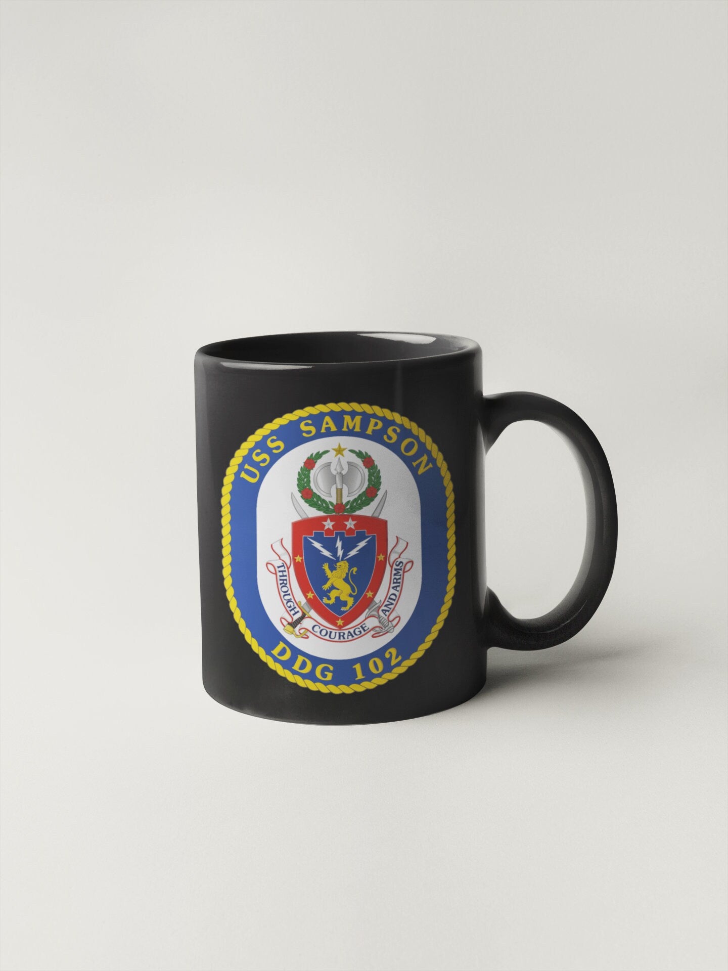 USS Sampson DDG-102 Badge Sticker Decal Arleigh Burke Class Destroyer Car Sticker Bumper Sticker for Car Emblem