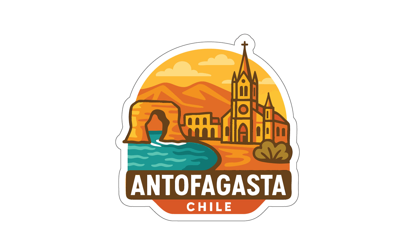 a sticker or logo for the city of Antofagasta, Chile.