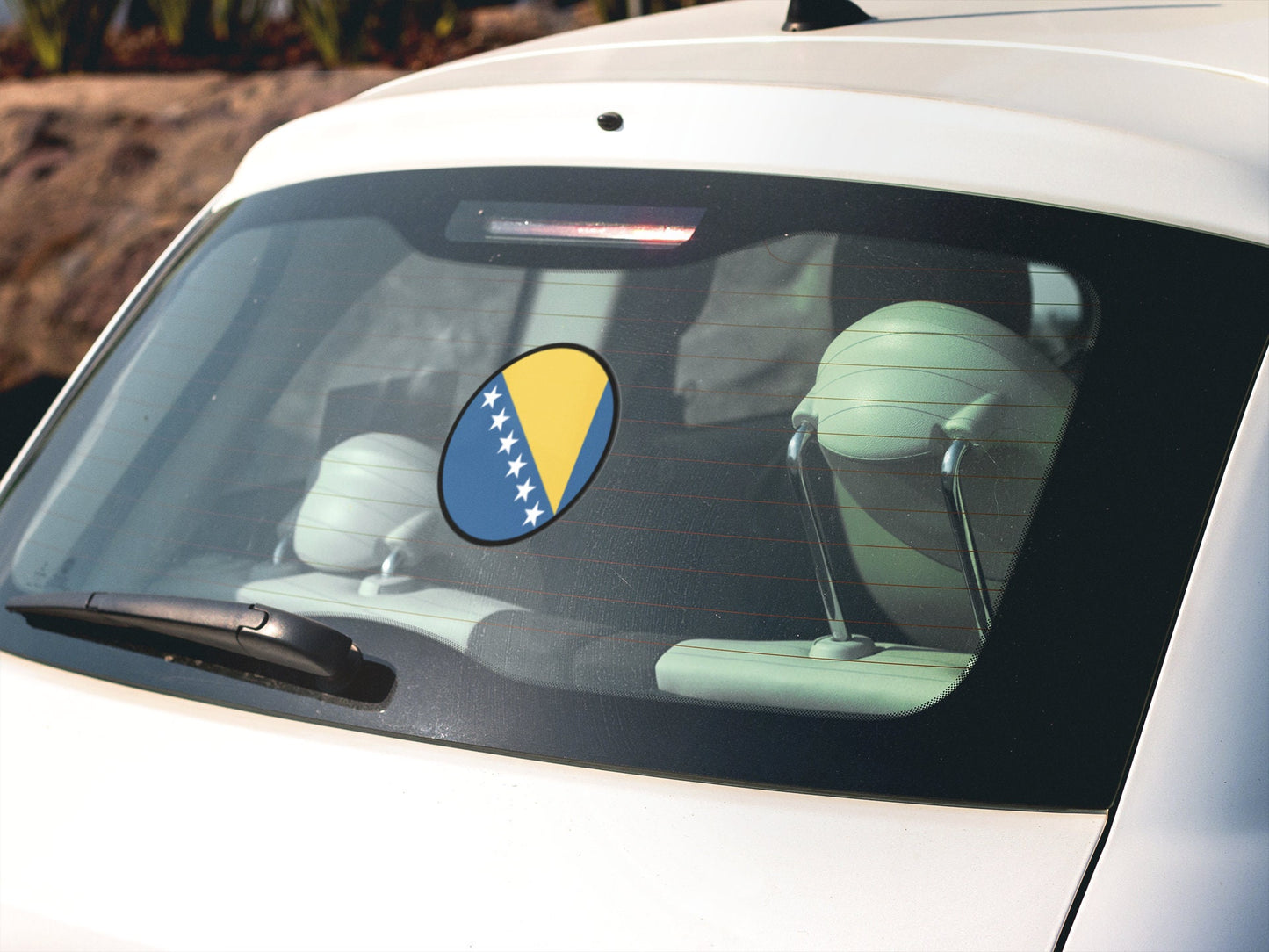 Bosnia and Herzegovina Flag Circle Sticker Decal