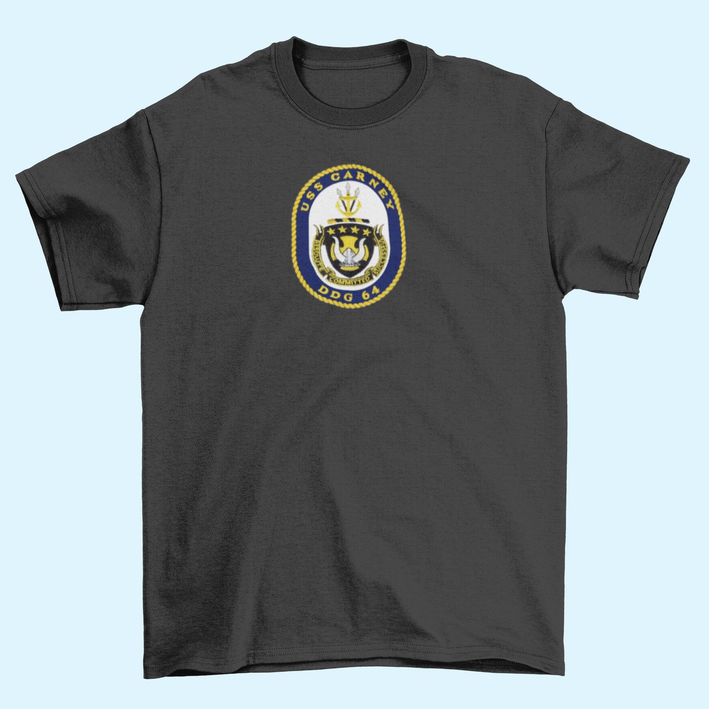 USS Carney DDG-64 Badge Iron On Heat Transfer Vinyl HTV Arleigh Burke Class Destroyer