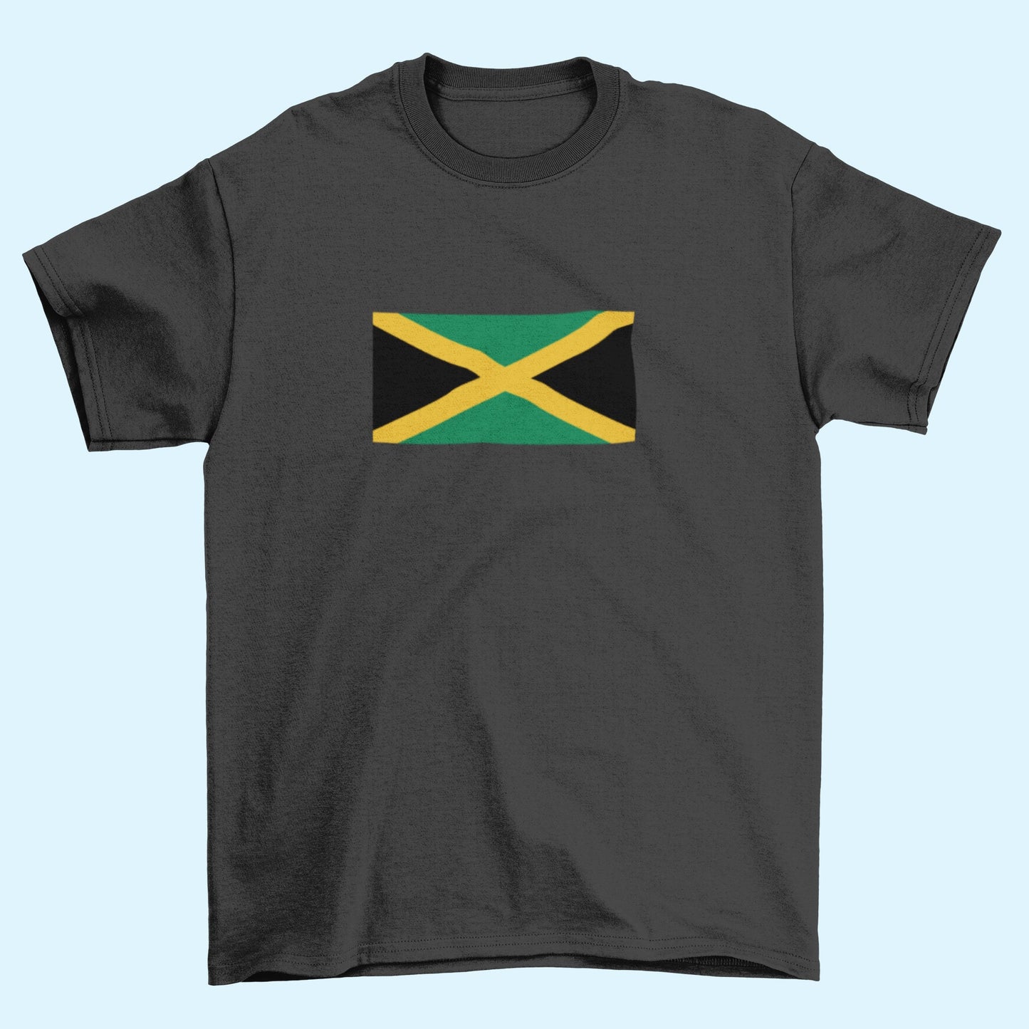 Jamaica Flag Iron On Heat Transfer Vinyl HTV / Jumieka / Kingston / Jamaican / Out of Many, One People