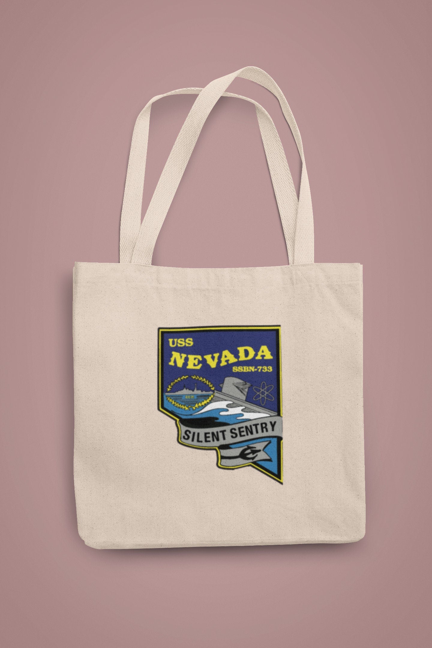 USS Nevada SSBN-733 Badge Iron On Heat Transfer Vinyl HTV Ohio Class Ballistic Missile Submarine