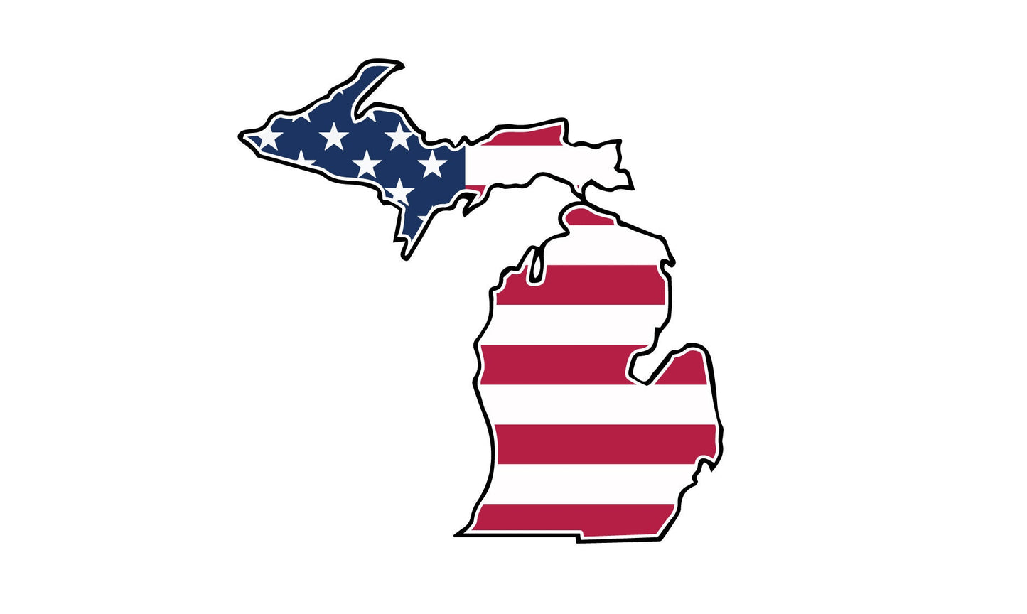 a map of the united states with an american flag