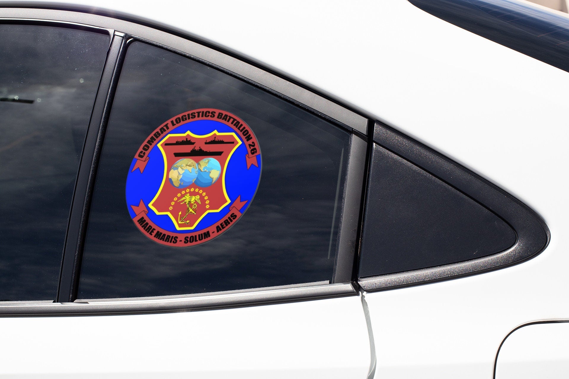 a close up of a car window with a sticker on it