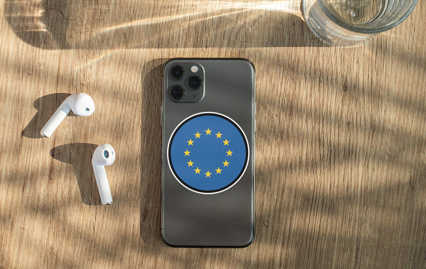 European Union Flag Circle Sticker Decal