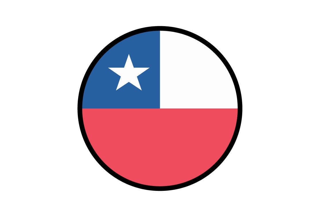 Chile Flag Circle Sticker Decal