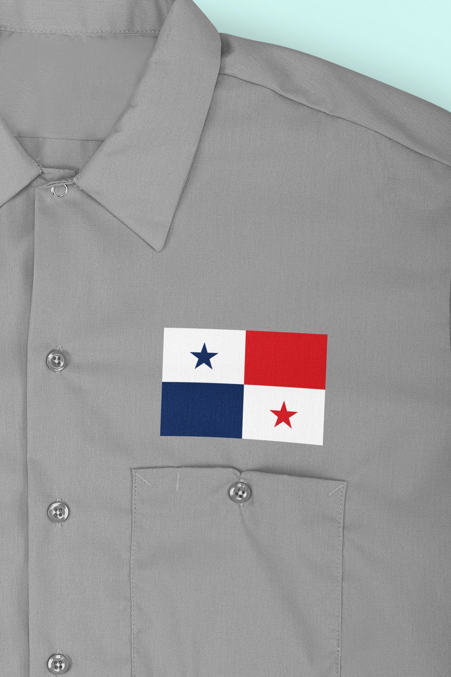 Panama Flag Iron On Heat Transfer Vinyl HTV / Republic of Panama / Pro Mundi Beneficio / Panama City / Panamanian