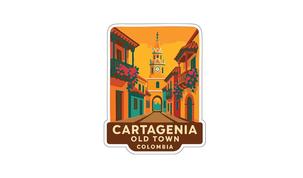 Cartagena Old Town Colombia Iron On Heat Transfer Vinyl HTV Die-Cut Symbolic
