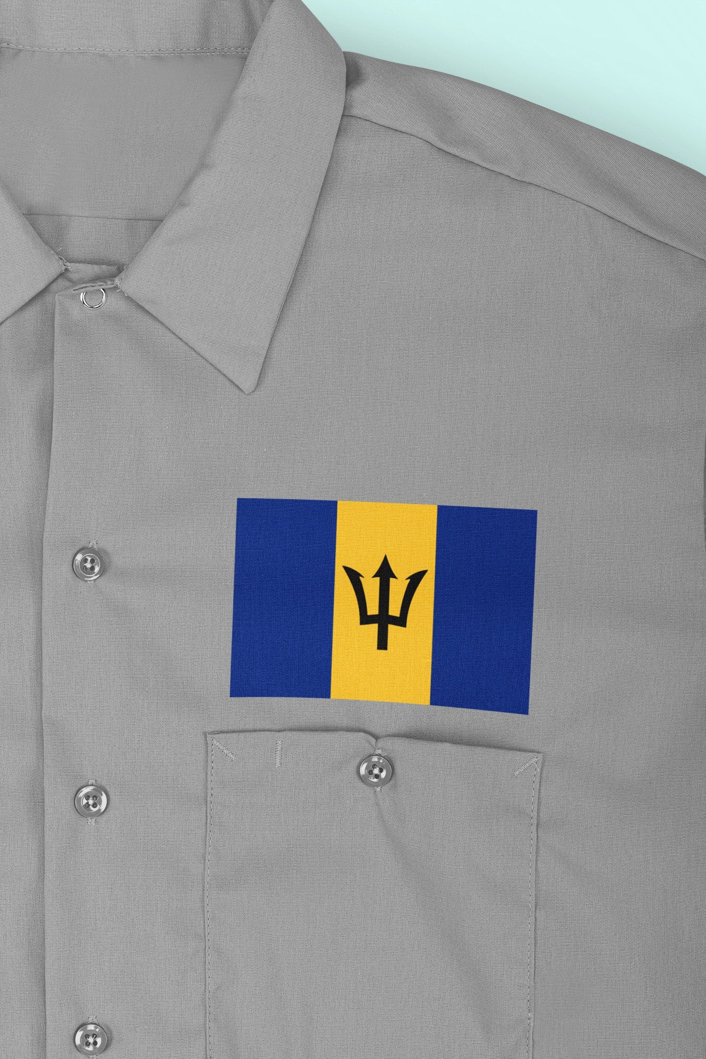 Barbados Flag Iron On Heat Transfer Vinyl HTV / Bridgetown  / Pride and Industry / Barbadian Bajan
