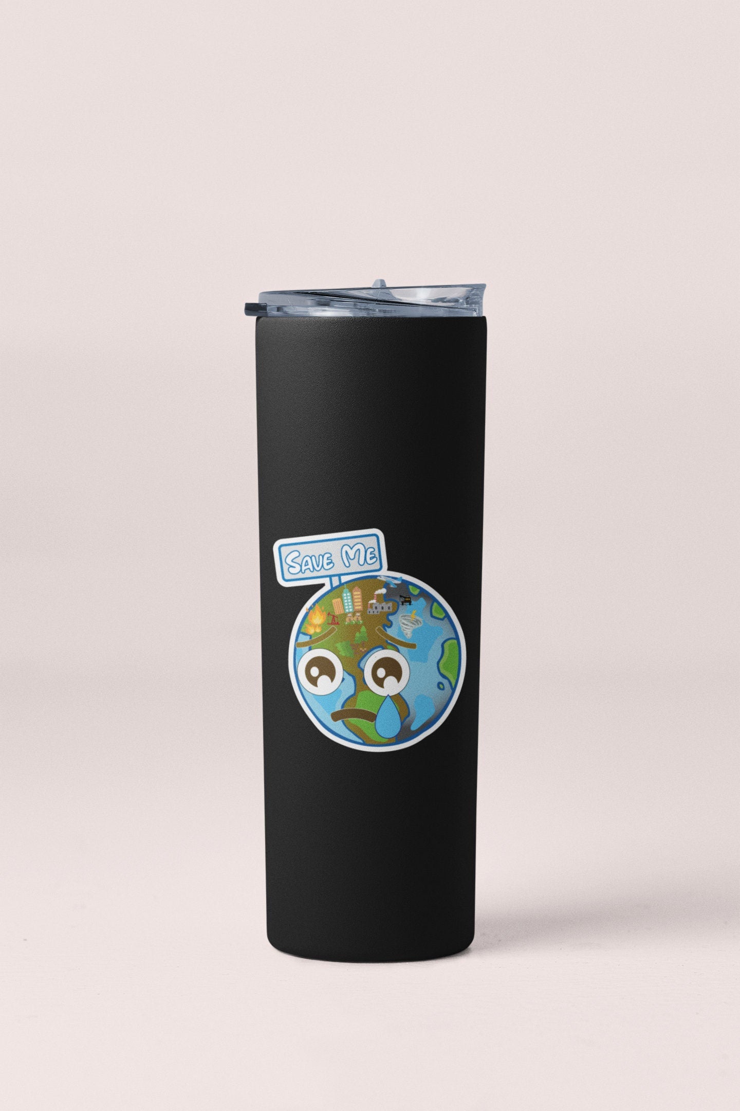 Save the Earth Sticker Decal Vinyl Go Green Decal End Climate Change Go Green Stop Global Warming