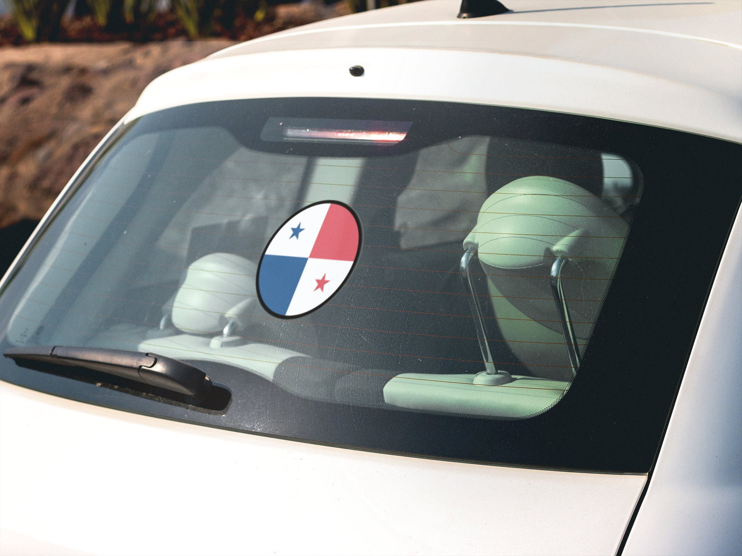 Panama Flag Circle Sticker Decal