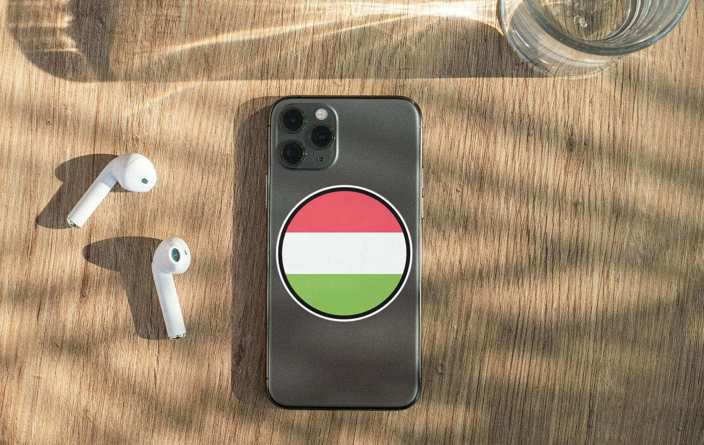 Hungary Flag Circle Sticker Decal