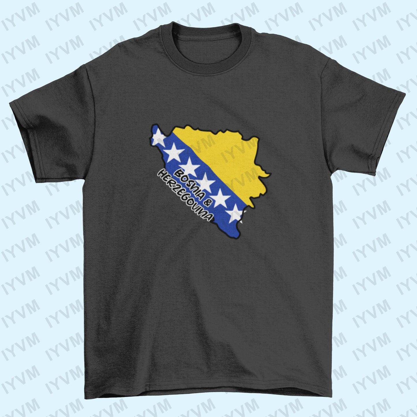 Bosnia and Herzegovina Map Iron On Heat Transfer Vinyl HTV / Sarajevo / Bosnian / Herzegovinian / BiH / B&H / Bosnia–Herzegovina