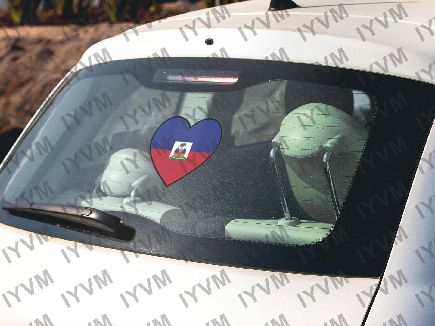 Haiti Flag Heart Sticker Decal / Republic of Haiti / Hayti / Liberté, égalité, fraternité / Port-au-Prince / Haitian