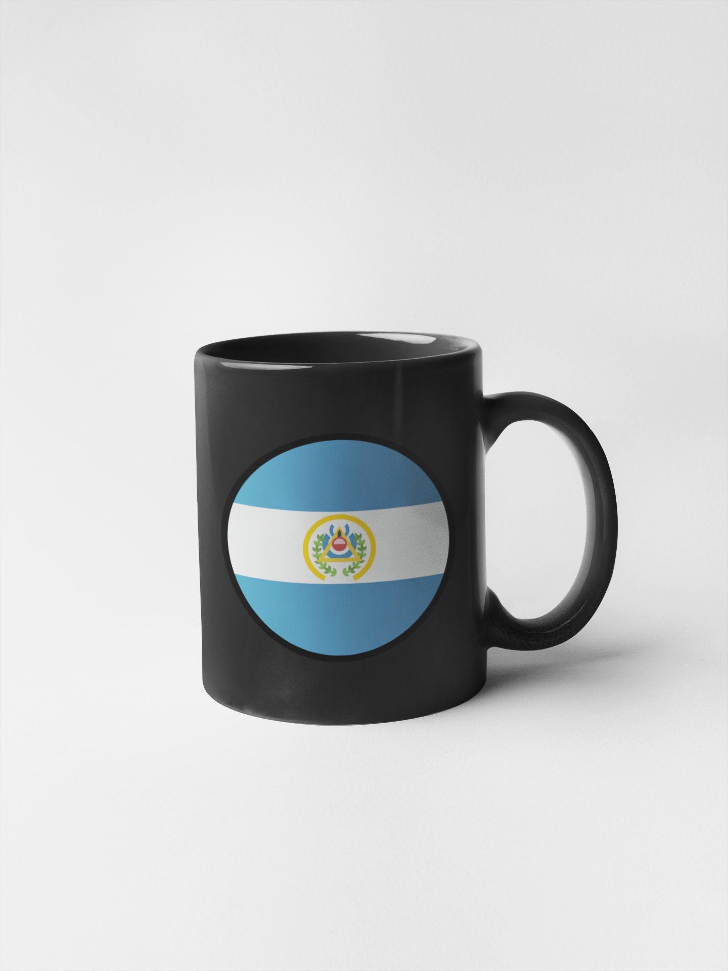 El Salvador Flag Circle Sticker Decal
