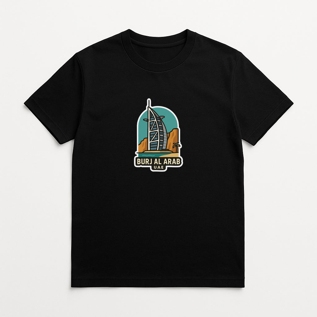 Burj Al Arab UAE Iron On Heat Transfer Vinyl HTV Die-Cut Symbolic Landmark