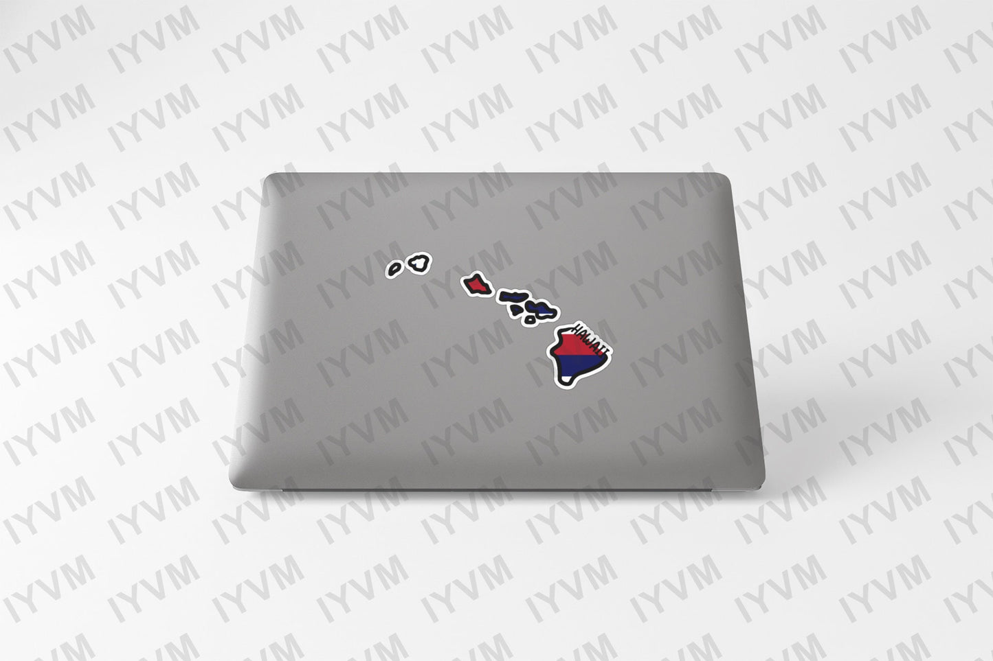 State of Hawaii Map Flag Sticker Decal  USA Hawaii State  Honolulu  The Aloha State  Paradise of the Pacific  Pineapple State / Rainbow
