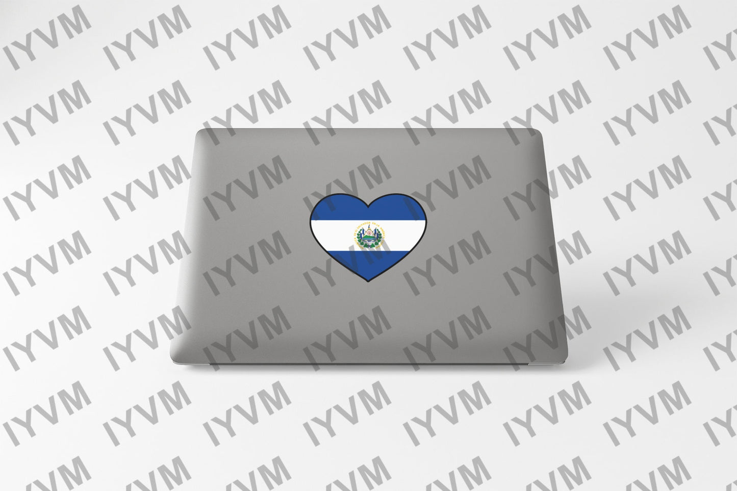 El Salvador Flag Heart Sticker Decal / Republic of El Salvador / Dios, Unión, Libertad / San Salvador / Salvadoran Salvadorian