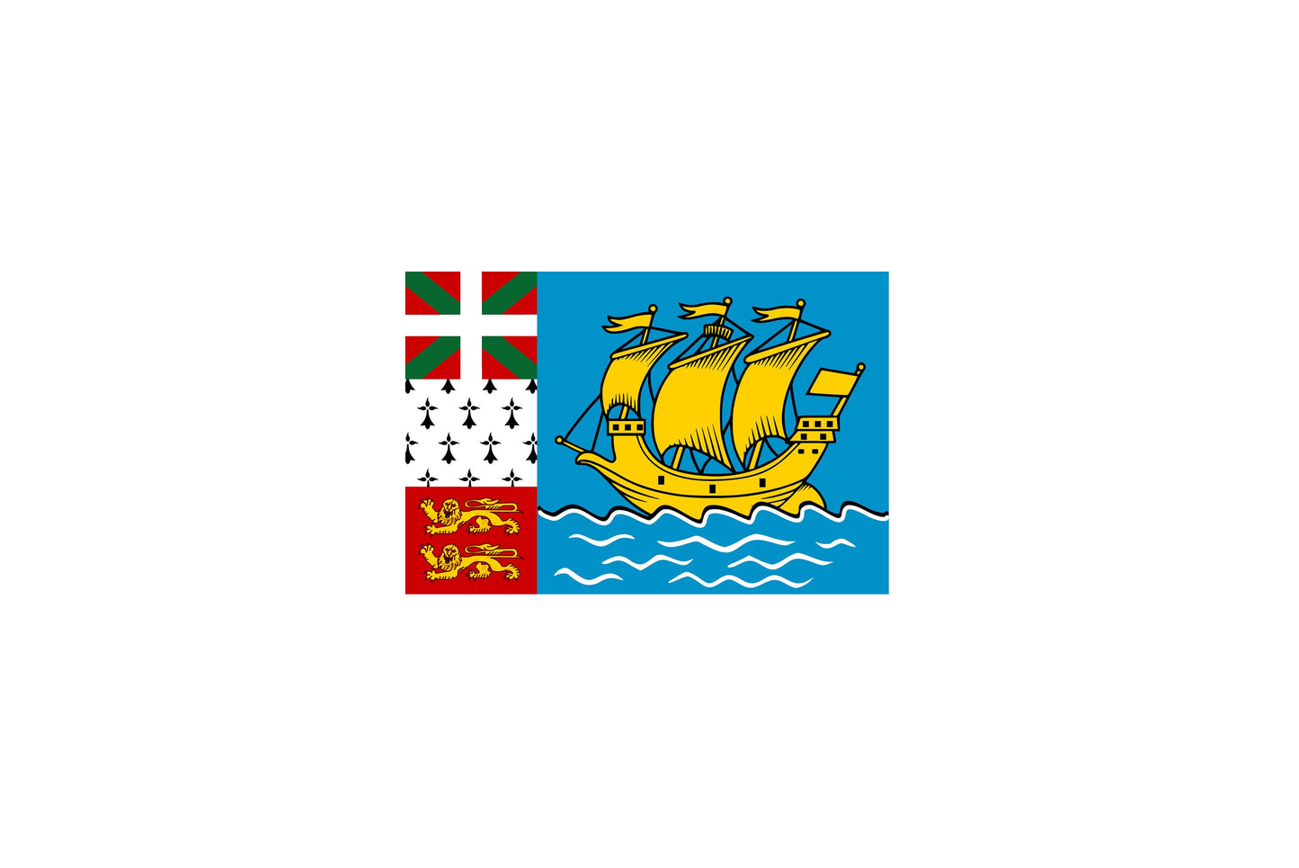 Saint-Pierre and Miquelon Flag Sticker Decal