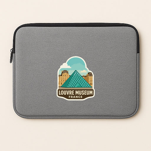 Louvre Museum France Iron On Heat Transfer Vinyl HTV Die-Cut Symbolic Landmark