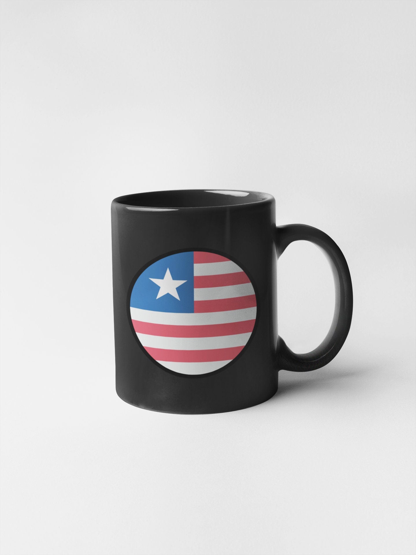 Liberia Flag Circle Sticker Decal
