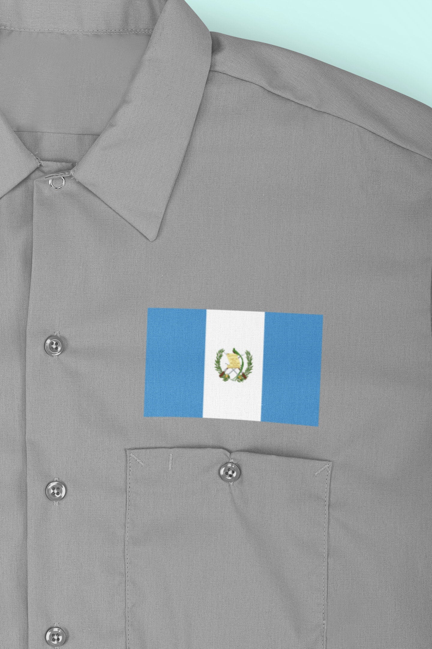 Guatemala Flag Iron On Heat Transfer Vinyl HTV Republic of Guatemala República de Guatemala Libre Crezca Fecundo Guatemala City Guatemalan