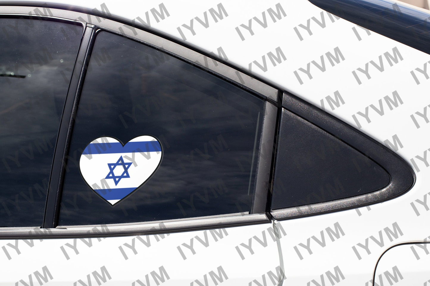 Israel Flag Heart Sticker Decal / State of Israel / Jerusalem / Hebrew /