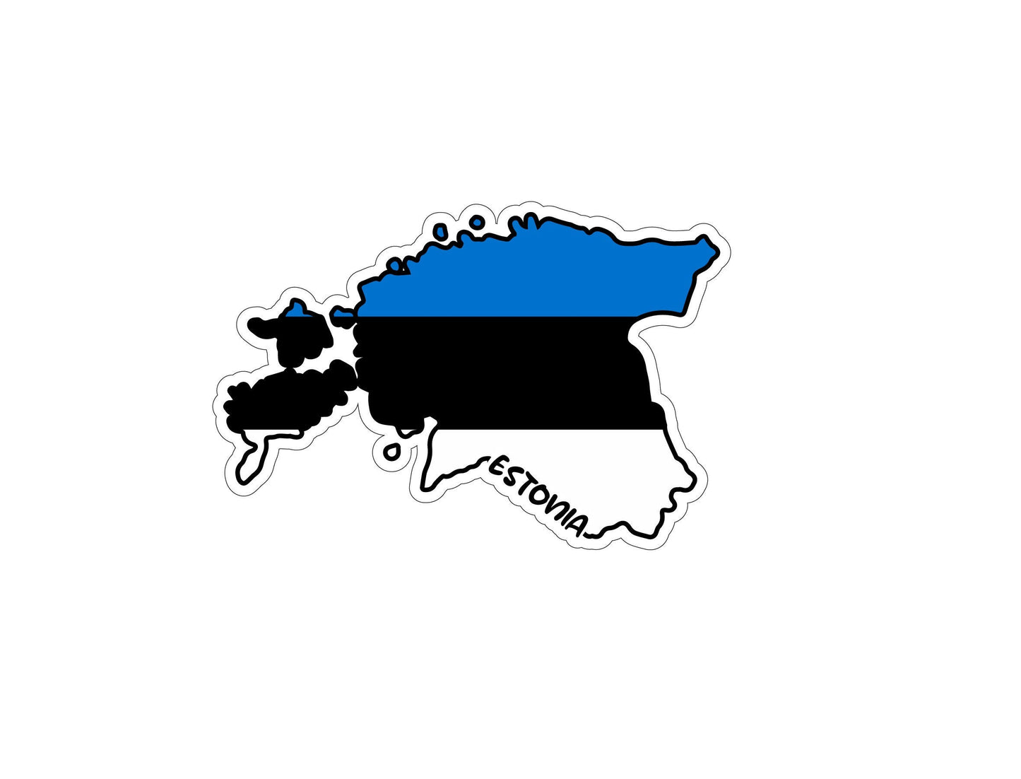 Estonia Map Flag Sticker Decal