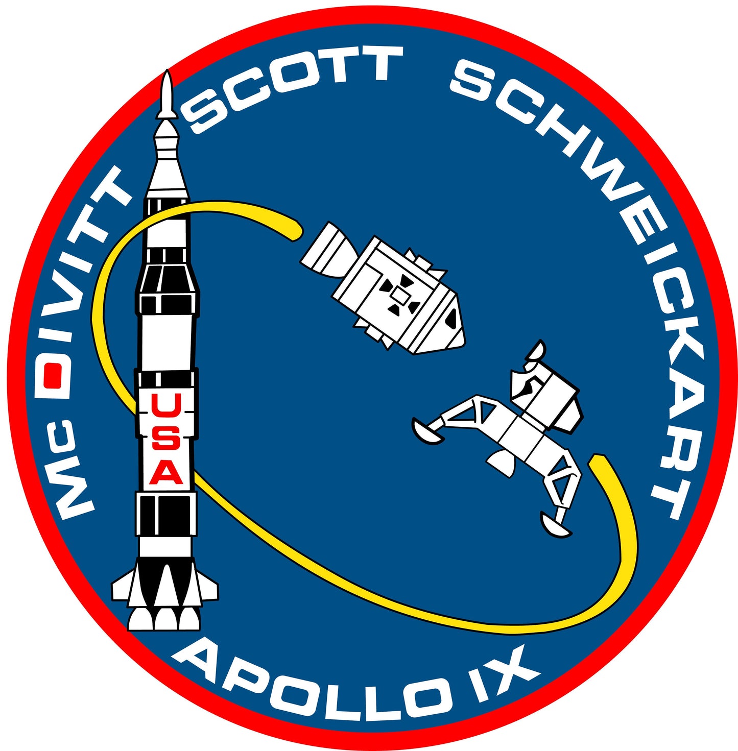 a nasa emblem with a rocket and a space shuttle