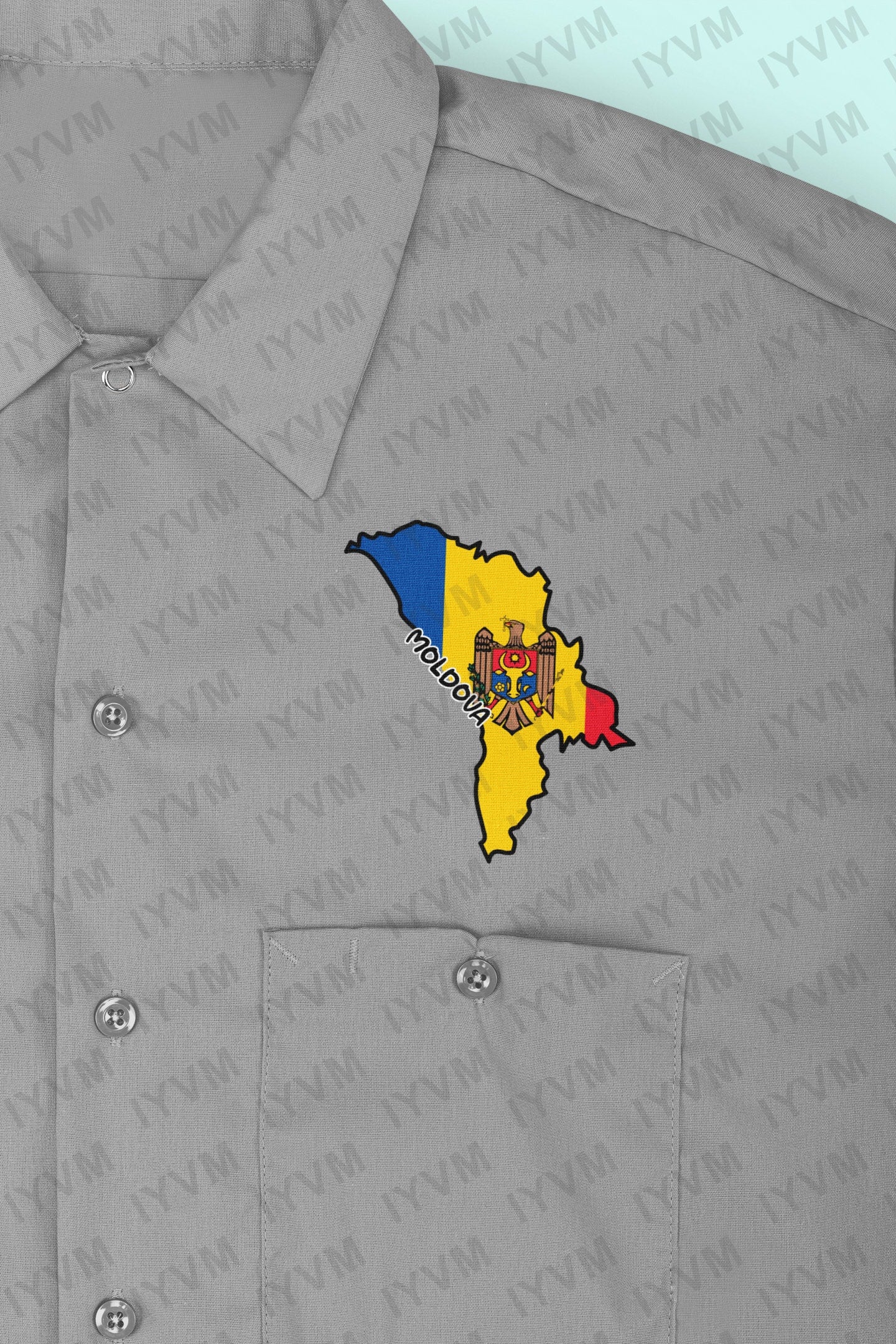 Moldova Map Iron On Heat Transfer Vinyl HTV / Republic of Moldova / Republica Moldova / Chișinău / Moldovan