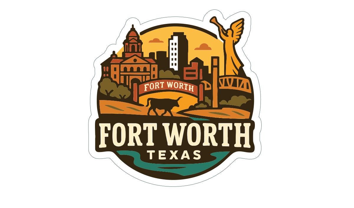a stylized logo for Fort Worth, Texas.