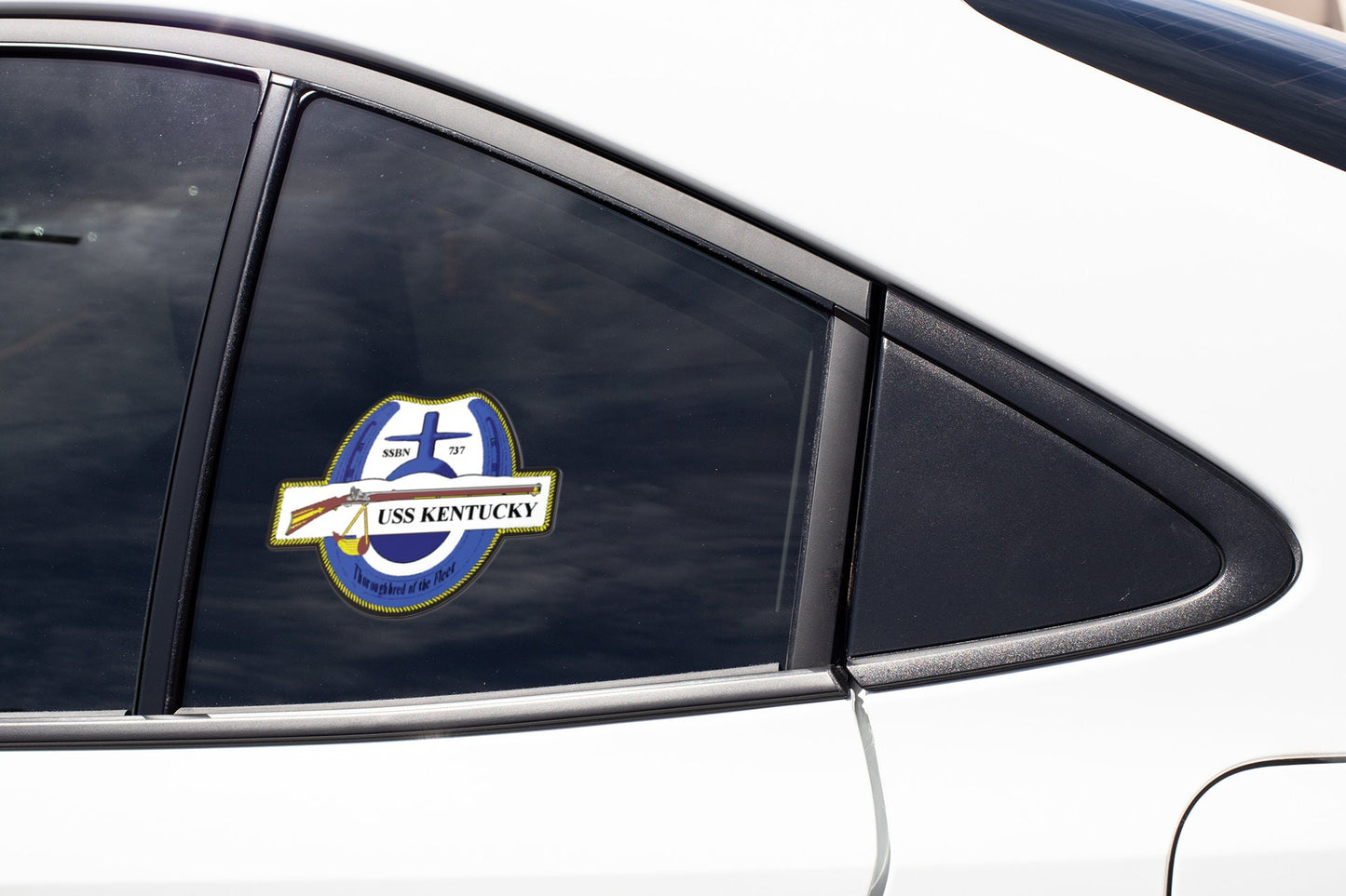 USS Kentucky SSBN-737 Badge Sticker Decal Ohio Class Ballistic Missile Submarine Car Sticker Bumper Sticker for Car Emblem