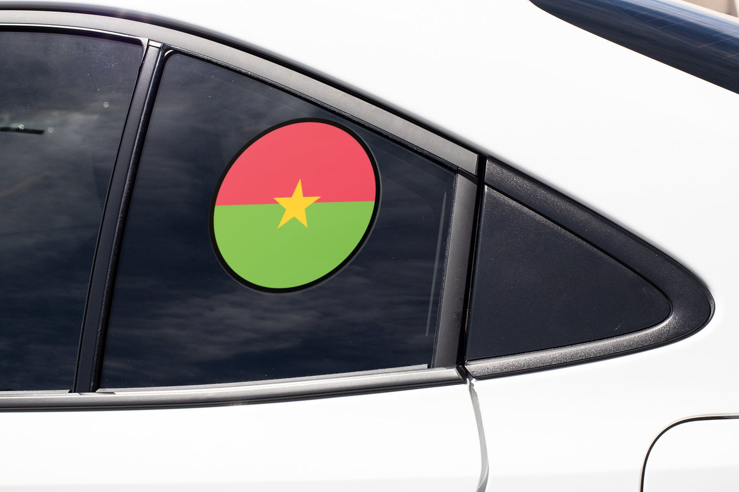 Burkina Faso Flag Circle Sticker Decal