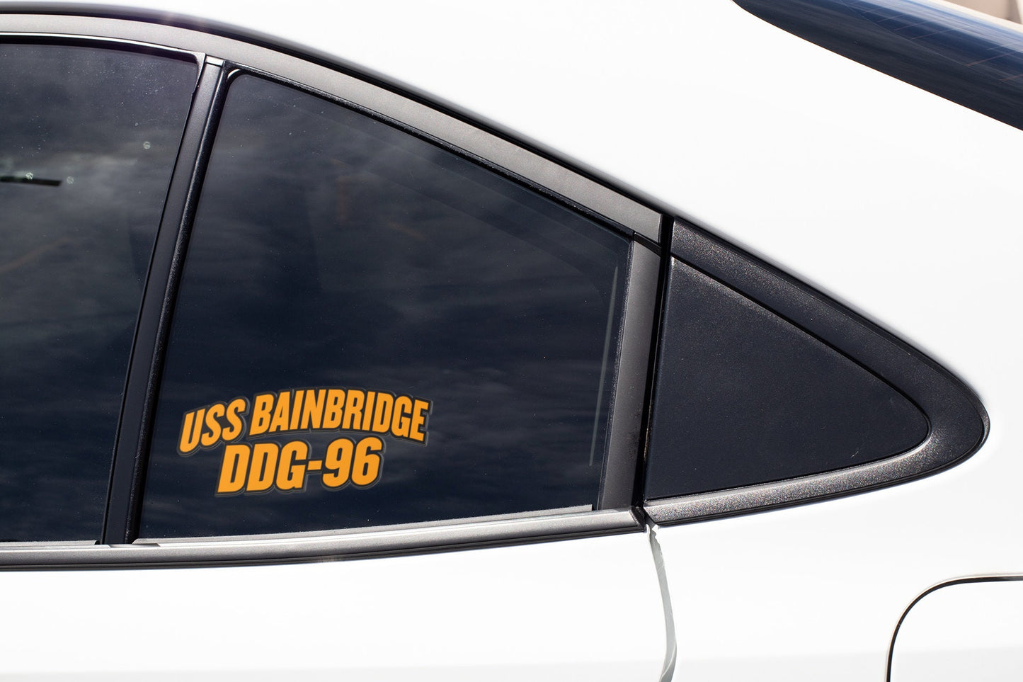 USS Bainbridge DDG-96 Vinyl Sticker Decal - Arleigh Burke Class Destroyer Car Bumper
