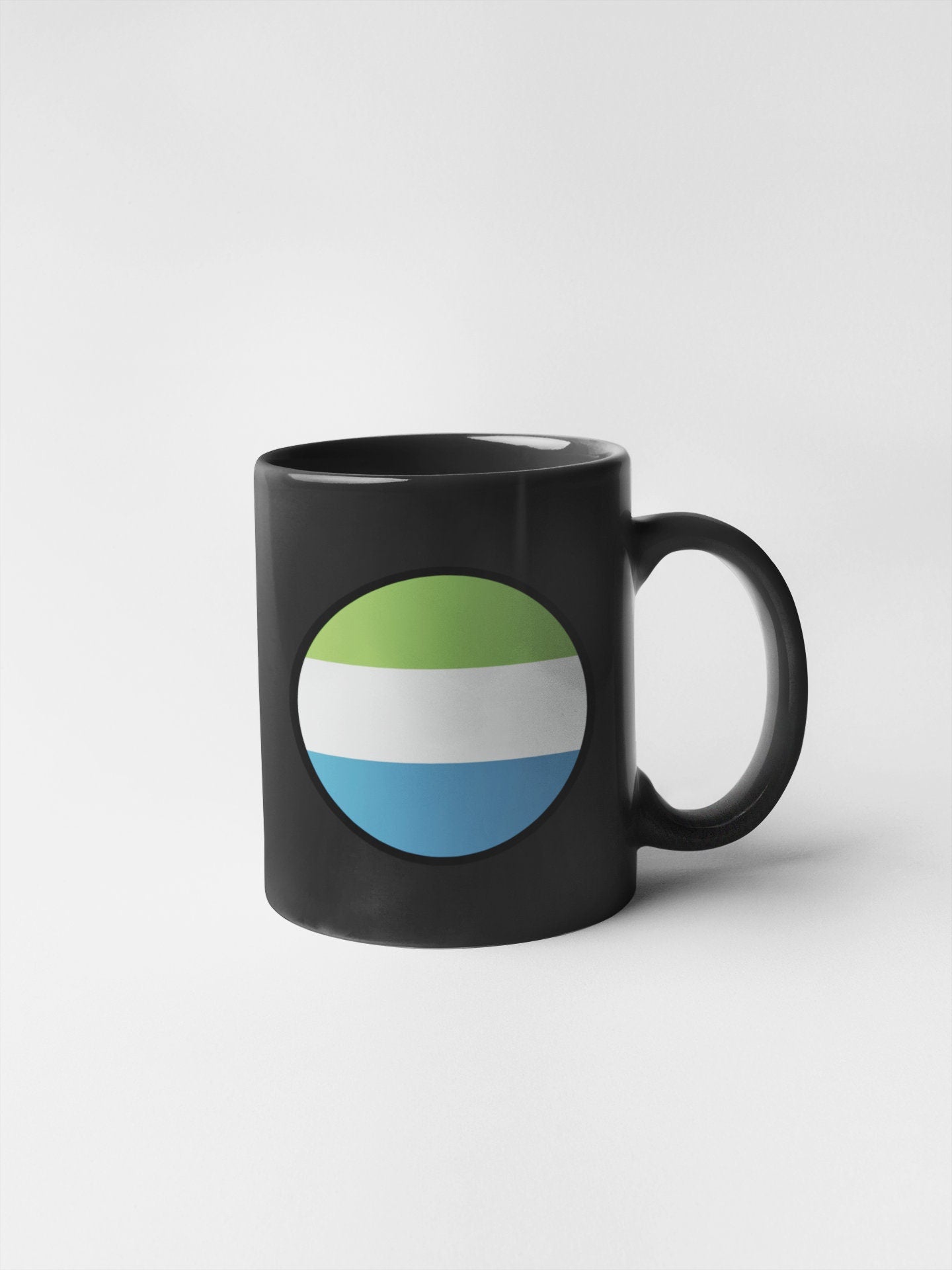 Sierra Leone Flag Circle Sticker Decal