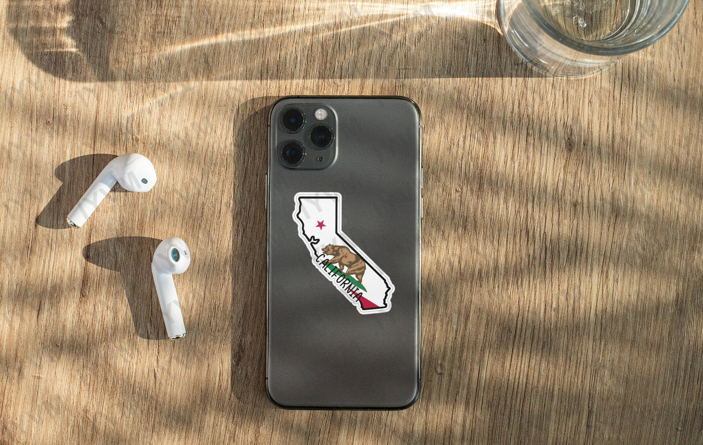 State of California Map Flag Sticker Decal  USA California State  Sacramento  The Golden State  San Francisco  Los Angeles / San Diego /