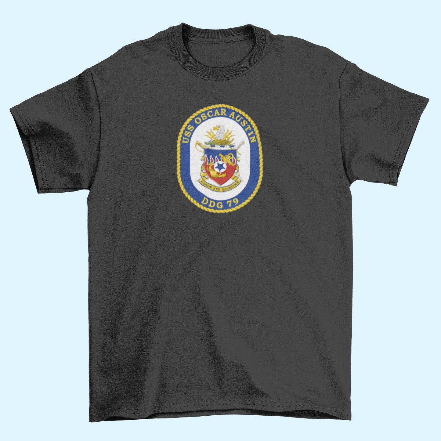 USS Oscar Austin DDG-79 Badge Iron On Heat Transfer Vinyl HTV Arleigh Burke Class Destroyer