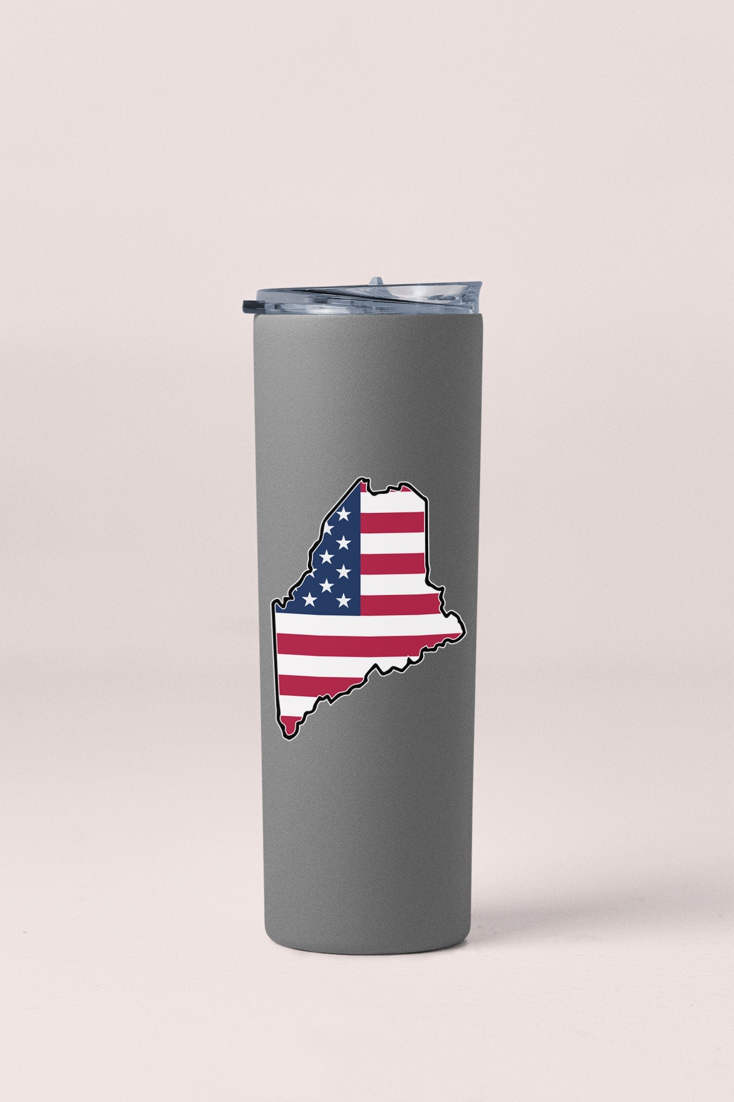 a tumbler cup with a picture of the state of indiana on it