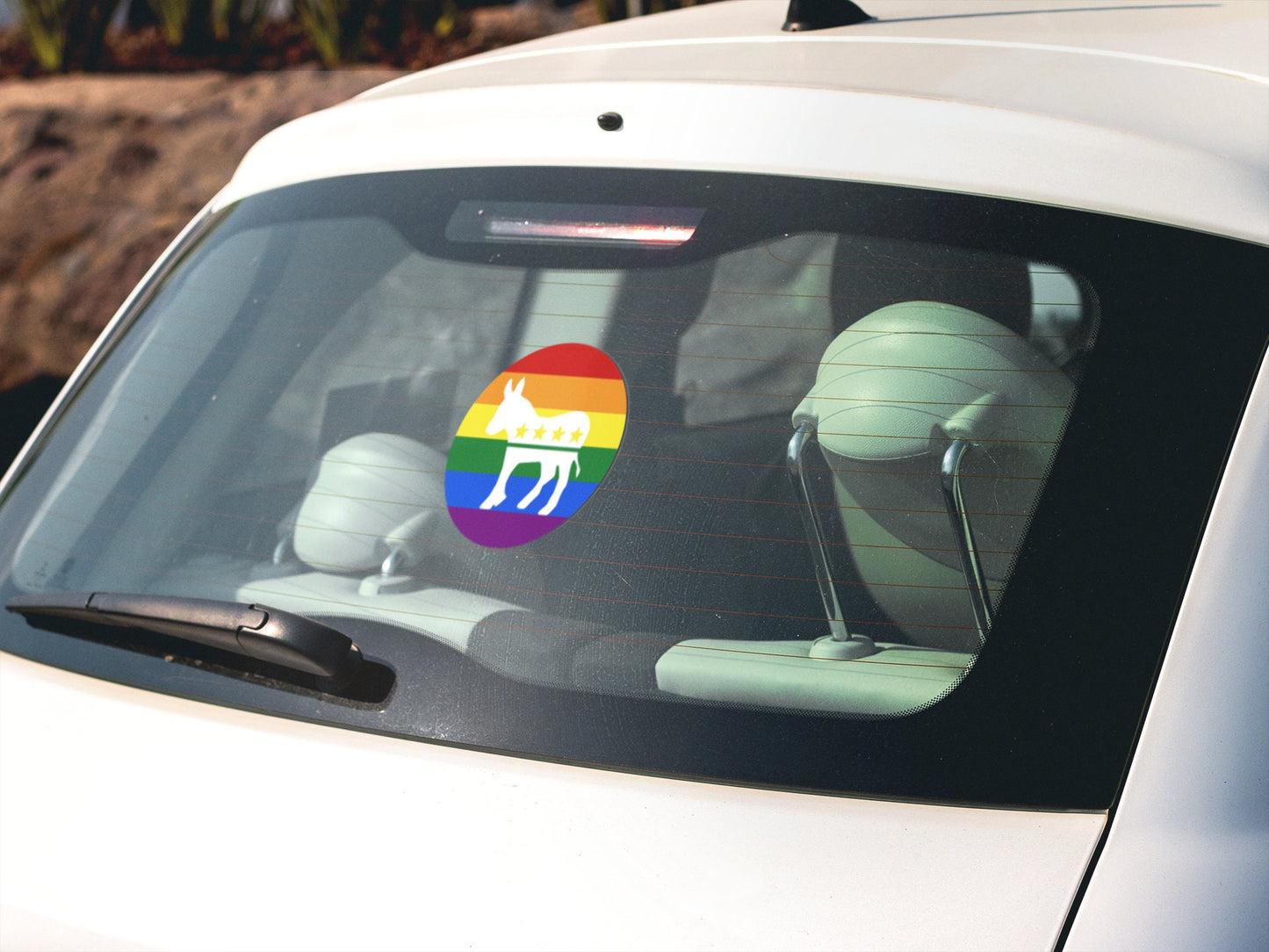 LGBTQ Democratic Donkey Rainbow Joe Biden Kamala Harris Sticker Decal Democratic Party Democrat 2024 Presidential Election