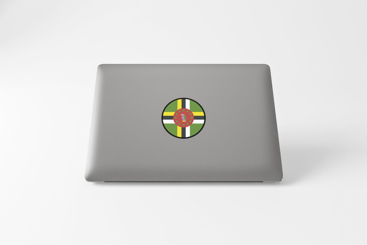 Dominica Flag Circle Sticker Decal