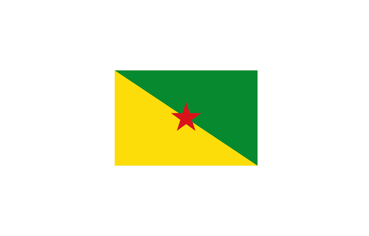 French Guiana Flag Sticker Decal