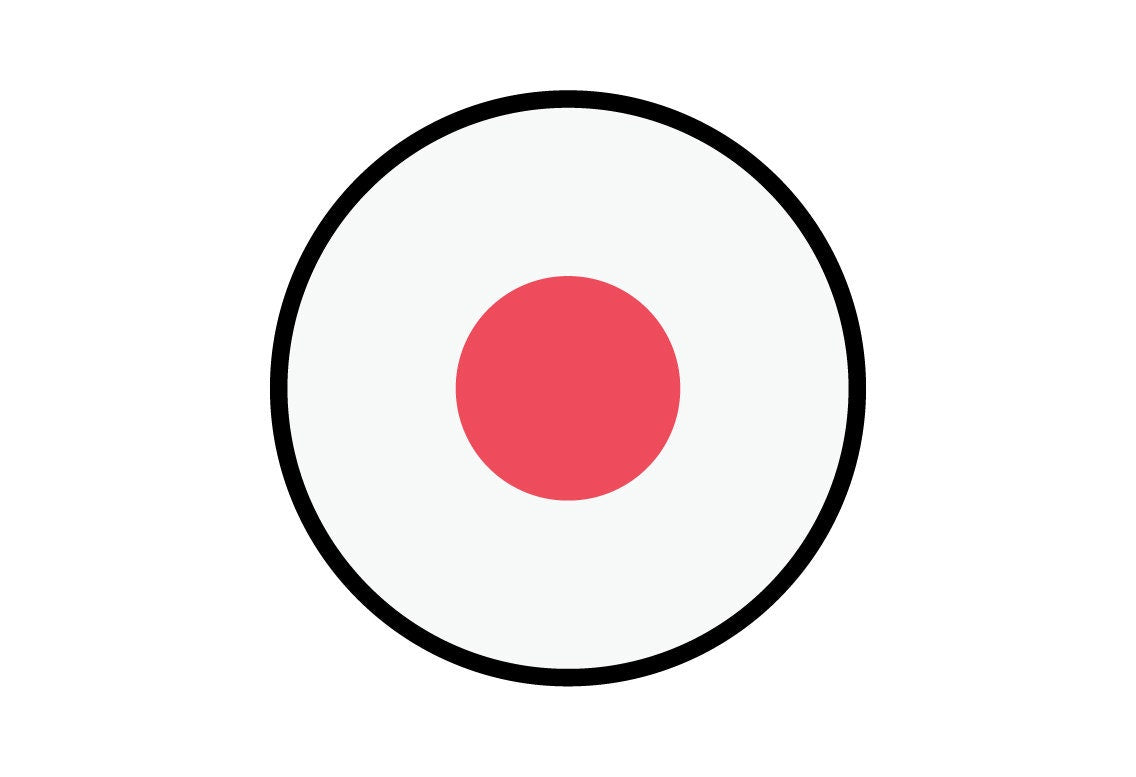 Japan Flag Circle Sticker Decal