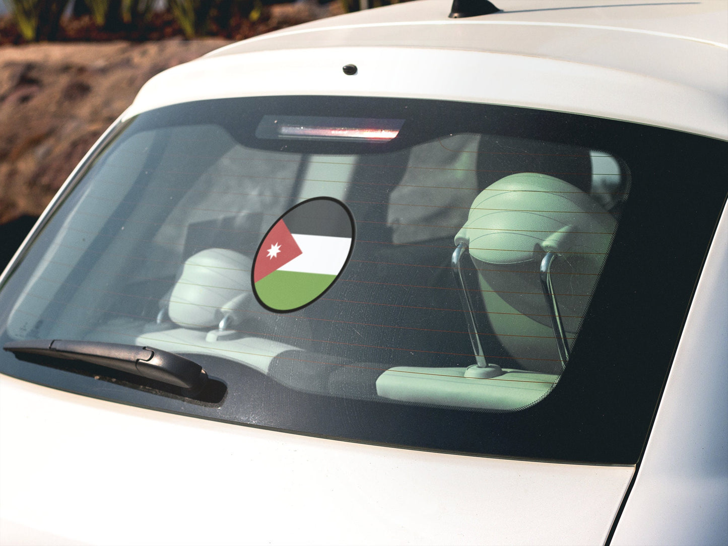 Jordan Flag Circle Sticker Decal