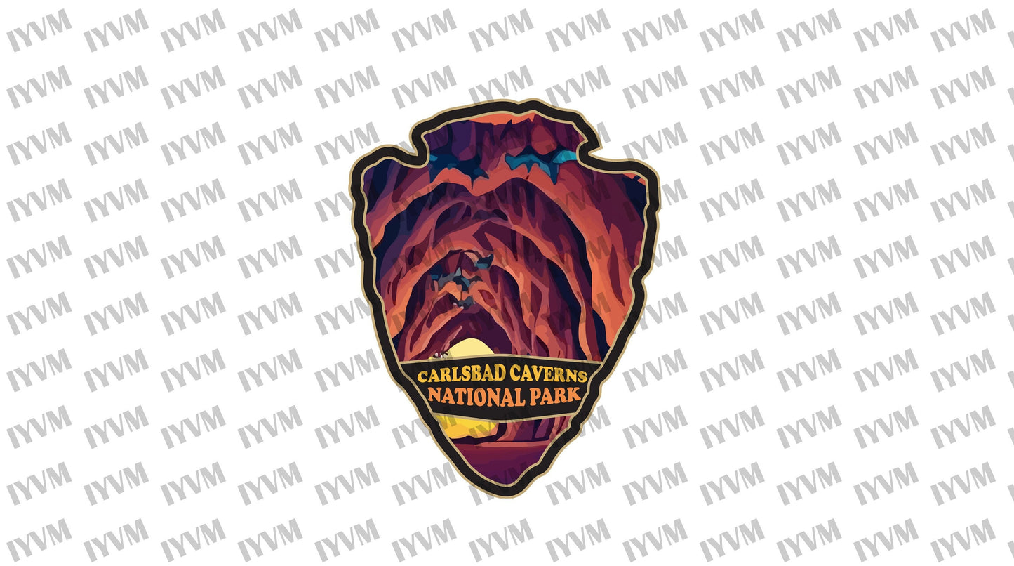 Carlsbad Caverns National Park Sticker Decal - US National Parks Series