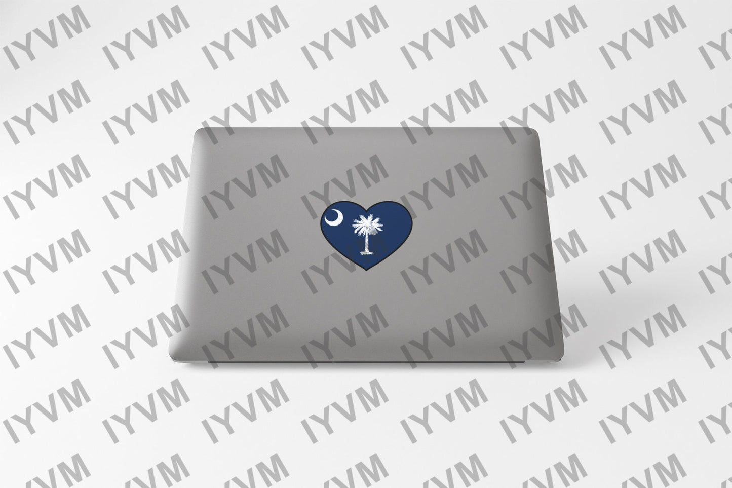 State of South Carolina Flag Heart Sticker Decal  USA South Carolina State  Columbia  The Palmetto State  Iodine Products State