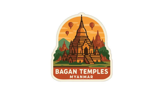 Bagan Temples Myanmar Iron On Heat Transfer Vinyl HTV Die-Cut Symbolic Landmark